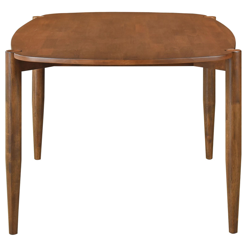 Coaster Furniture Dortch 108461 Oval 63-inch Solid Wood Dining Table - Walnut IMAGE 4