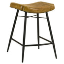  Coaster Furniture Bayu 109248 Leather Upholstered Counter Stool - Camel IMAGE 1