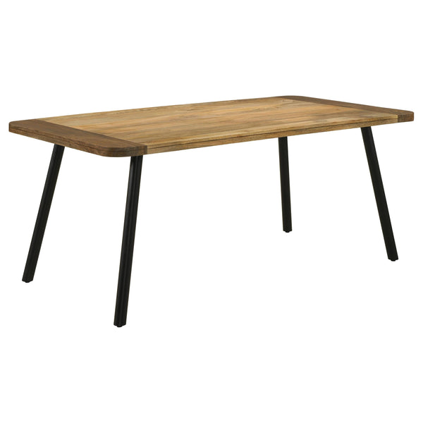 Coaster Furniture Maverick 123041 Rectangular Tapered Legs Dining Table - Natural Mango/Black IMAGE 1
