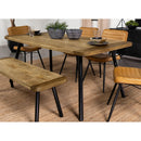 Coaster Furniture Maverick 123041 Rectangular Tapered Legs Dining Table - Natural Mango/Black IMAGE 2