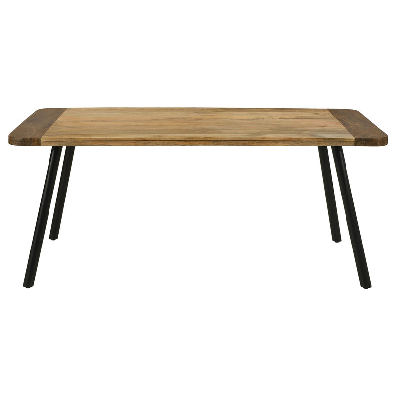 Coaster Furniture Maverick 123041 Rectangular Tapered Legs Dining Table - Natural Mango/Black IMAGE 3