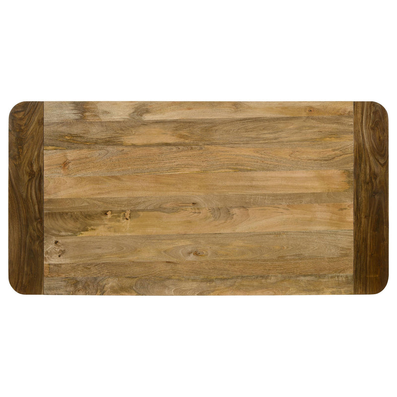 Coaster Furniture Maverick 123041 Rectangular Tapered Legs Dining Table - Natural Mango/Black IMAGE 5