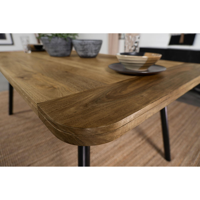 Coaster Furniture Maverick 123041 Rectangular Tapered Legs Dining Table - Natural Mango/Black IMAGE 8