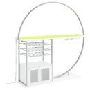 Coaster Furniture Risley 182798 2-Door Circular LED Home Bar with Wine Storage - White High Gloss IMAGE 6