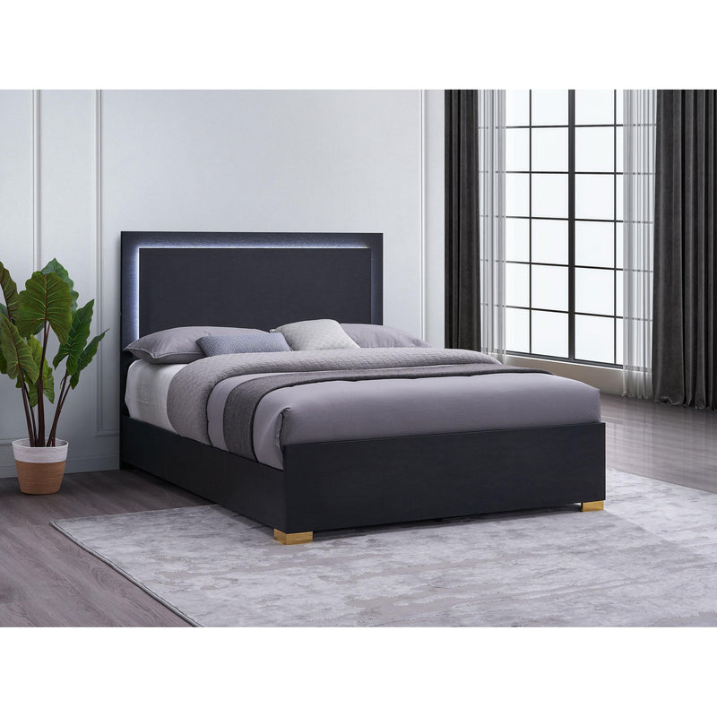 Coaster Furniture Marceline 222831F Wood Full LED Panel Bed - Black IMAGE 2