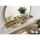  Coaster Furniture Arini 224308 Round Vanity Wall Mirror with Shelf - Sand Wash IMAGE 5
