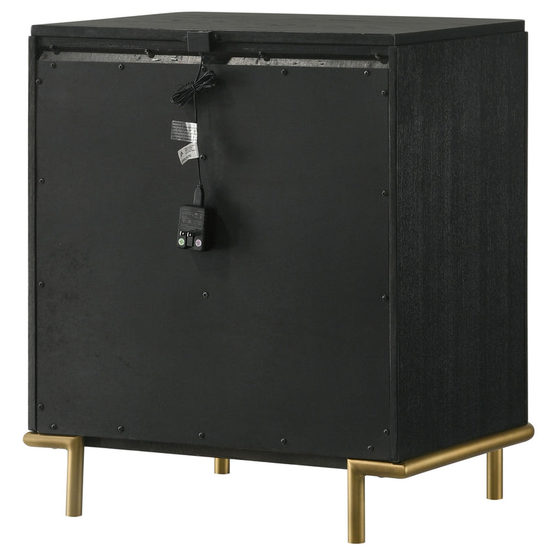 Coaster Furniture Arini 224332 3-Drawer Nightstand - Black IMAGE 8