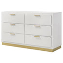 Coaster Furniture Caraway 224773 6-Drawer Bedroom Dresser - White IMAGE 4