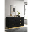 Coaster Furniture Caraway 224783 6-Drawer Bedroom Dresser - Black IMAGE 2