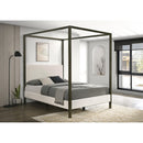  Coaster Furniture Monroe 300834KE Upholstered Eastern King Canopy Bed - Vanilla IMAGE 2