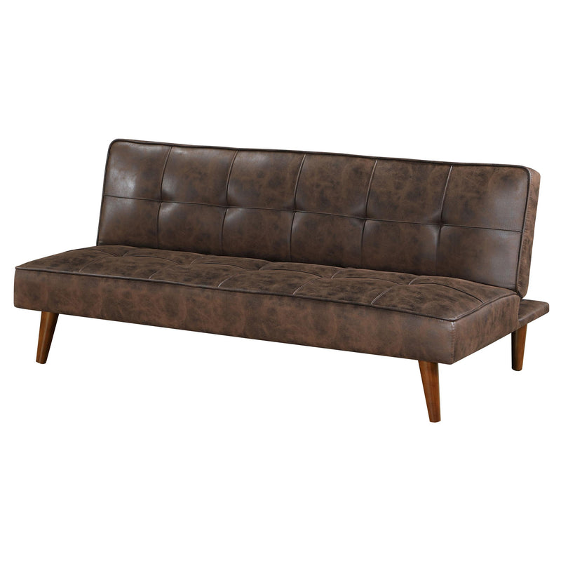  Coaster Furniture Jenson 360237 Upholstered Tufted Convertible Sofa Bed - Dark Coffee IMAGE 6