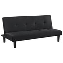  Coaster Furniture Stanford 360238 Upholstered Tufted Convertible Sofa Bed - Black IMAGE 1
