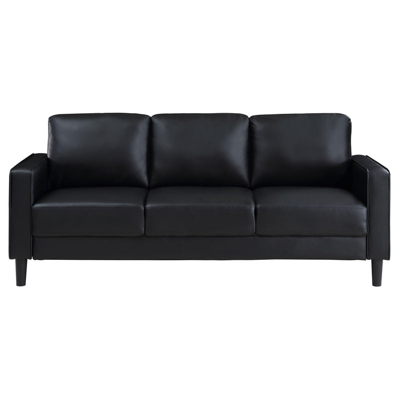  Coaster Furniture Ruth 508361 Upholstered Track Arm Sofa - Black IMAGE 3