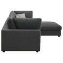  Coaster Furniture Serene 551324-SETB 4 pc Upholstered Modular Sectional - Charcoal IMAGE 4