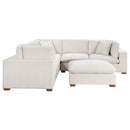  Coaster Furniture Lakeview 551461-SETA 5 pc Upholstered Modular Sectional Sofa - Ivory IMAGE 2