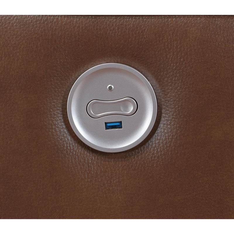  Coaster Furniture Greenfield 610264P Upholstered Power Reclining Sofa - Saddle Brown IMAGE 10