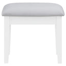 Coaster Furniture Regina 930245 3-Piece Makeup Vanity Table Set Hollywood Lighting - White/Mirror IMAGE 11