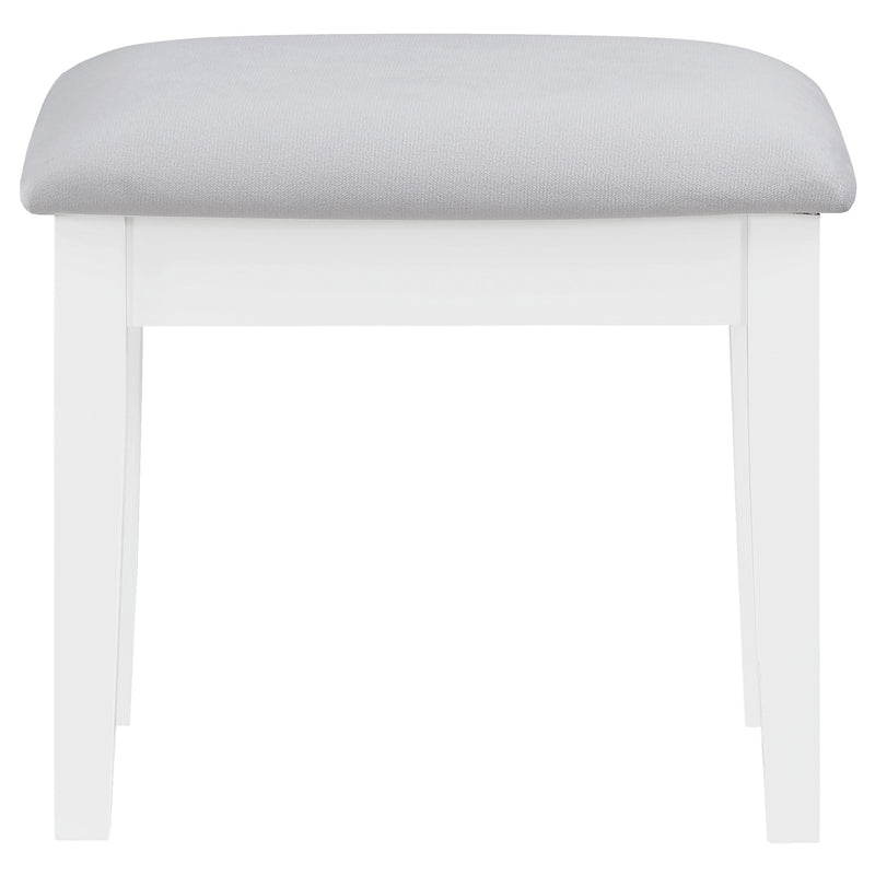 Coaster Furniture Regina 930245 3-Piece Makeup Vanity Table Set Hollywood Lighting - White/Mirror IMAGE 11
