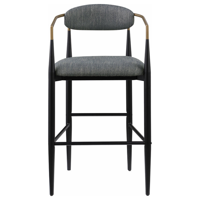  Coaster Furniture Tina 121189 Fabric Upholstered Bar Chair - Dark Grey IMAGE 2