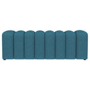  Coaster Furniture Summer 910293 Fabric Upholstered Tufted Accent Bench - Peacock Blue IMAGE 2