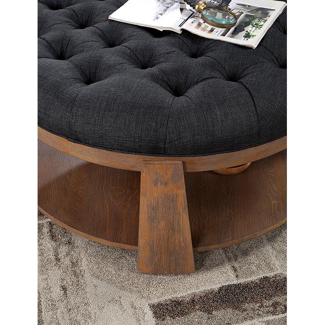 Furniture of America Guis Fabric Ottoman CM4411DG-C IMAGE 2