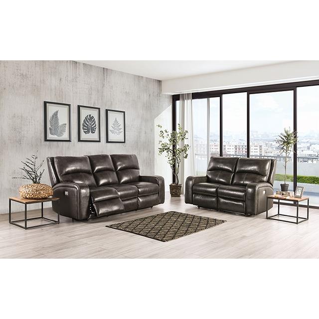 Furniture of America Soterios Power Recliner CM9924DG-CH-PM IMAGE 2