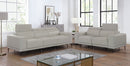  Furniture of America Brekstad Stationary Leatherette Loveseat FOA6476LG-LV-PK IMAGE 2