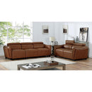  Furniture of America Holmestrand Stationary Leatherette Loveseat FOA6484BR-LV-PK IMAGE 2