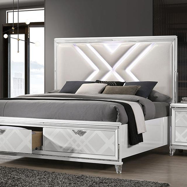 Furniture of America Emmeline FOA7147WH-CK California King Bed IMAGE 1
