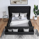  Furniture of America Eudora Queen Platform Bed FOA7223BK-Q-BED IMAGE 3