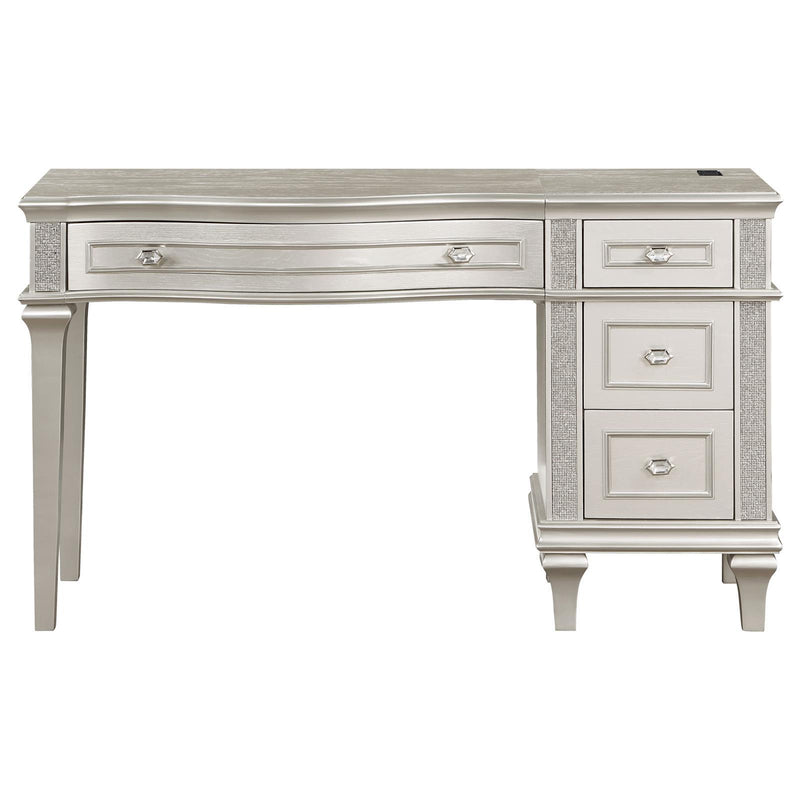 Coaster Furniture Evangeline 223397-SET 4-drawer Vanity Set with Stool - Silver Oak IMAGE 5