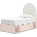Signature Design by Ashley Wistenpine Twin Upholstered Panel Bed with Storage B1323-53/B1323-52/B1323-150/B100-11 IMAGE 1