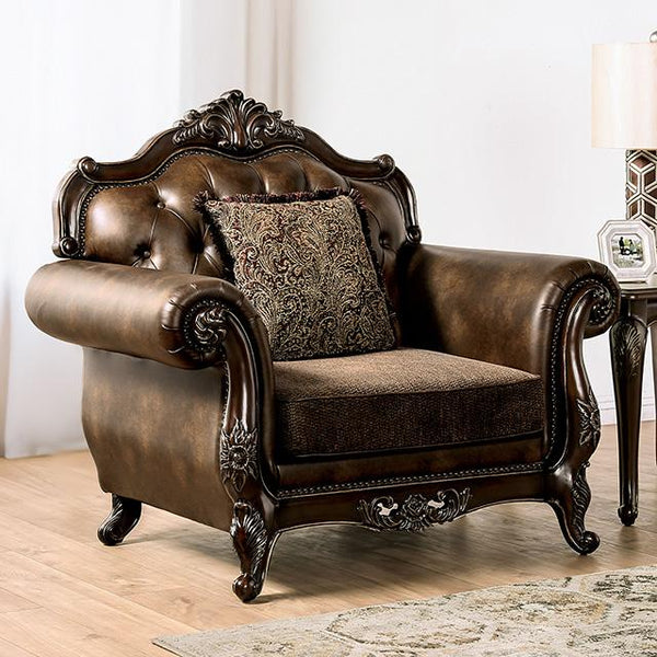 Furniture of America Chairs Stationary FM65003BR-CH IMAGE 1