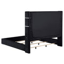  Coaster Furniture Tisdall 306031KW Upholstered Cal King Flame Visualizer Bed - Black IMAGE 3