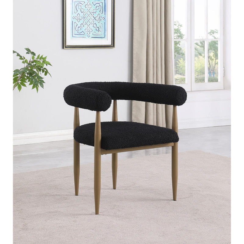 Coaster Furniture Dunmore 105762 Boucle Upholstered Dining Arm Chair - Black (Set of 2) IMAGE 2
