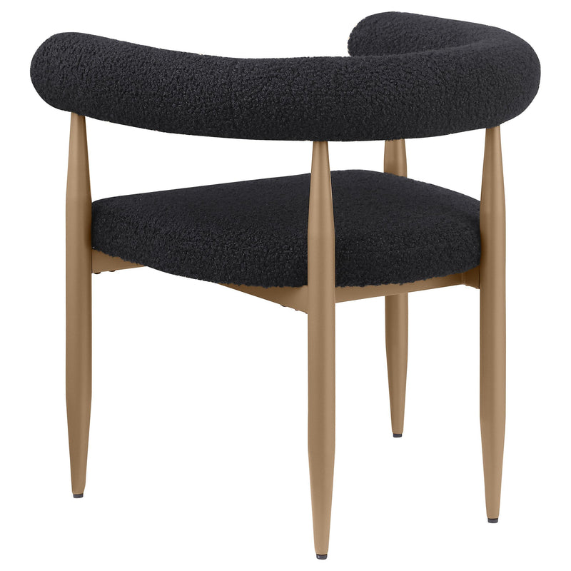 Coaster Furniture Dunmore 105762 Boucle Upholstered Dining Arm Chair - Black (Set of 2) IMAGE 6