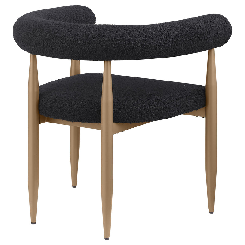 Coaster Furniture Dunmore 105762 Boucle Upholstered Dining Arm Chair - Black (Set of 2) IMAGE 7