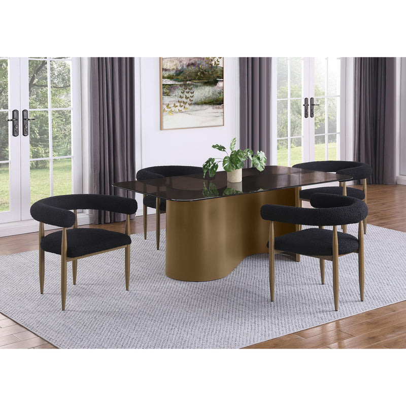 Coaster Furniture Dunmore 105762 Boucle Upholstered Dining Arm Chair - Black (Set of 2) IMAGE 9