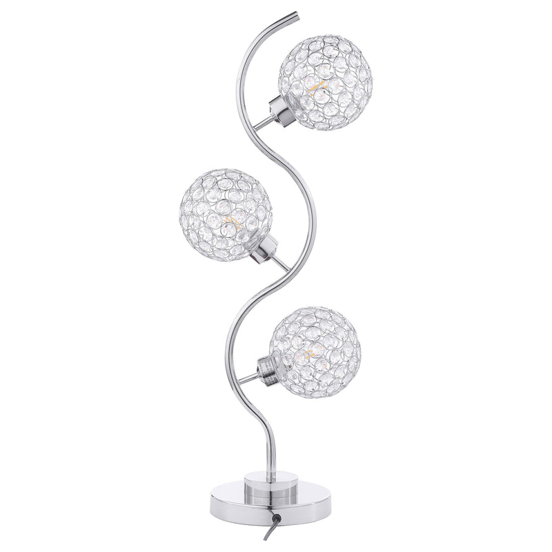  Coaster Furniture Amberley 920232 33-inch 3-light Curvy Metal Table Lamp - Silver IMAGE 1