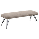  Coaster Furniture Dodson 108497 Fabric Upholstered Dining Bench - Taupe IMAGE 1