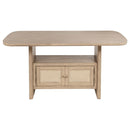  Coaster Furniture Kailani 109388 Cane Counter Height Storage Dining Table - Beige Oak IMAGE 3