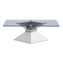  Coaster Furniture Jenny 710208 Glass Top Stainless Steel Coffee Table - Chrome IMAGE 3