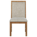 Coaster Furniture Bruner 109102 Upholstered Side Chair - Natural Brown (Set of 2) IMAGE 3