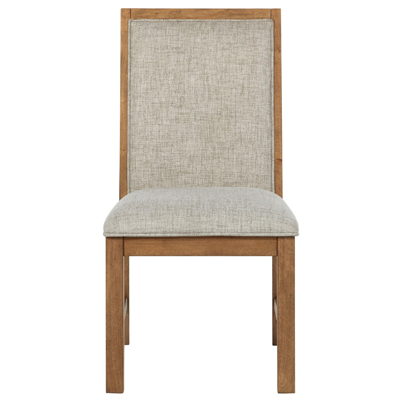 Coaster Furniture Bruner 109102 Upholstered Side Chair - Natural Brown (Set of 2) IMAGE 3
