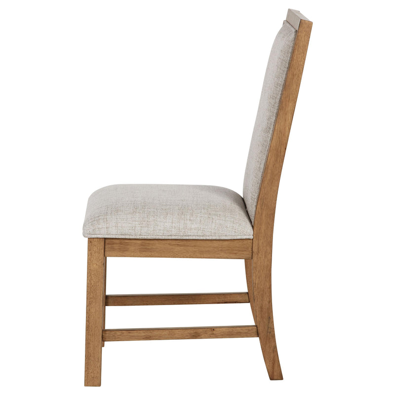 Coaster Furniture Bruner 109102 Upholstered Side Chair - Natural Brown (Set of 2) IMAGE 5