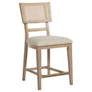  Coaster Furniture Kailani 109389 Rattan Cane Counter Side Chair - Beige Oak IMAGE 1