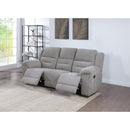  Coaster Furniture Gilson 602551 Chenille Upholstered Reclining Sofa - Grey IMAGE 3