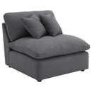  Coaster Furniture Hobson 551455-SET 6 pc Upholstered Modular Sectional Sofa - Charcoal IMAGE 2