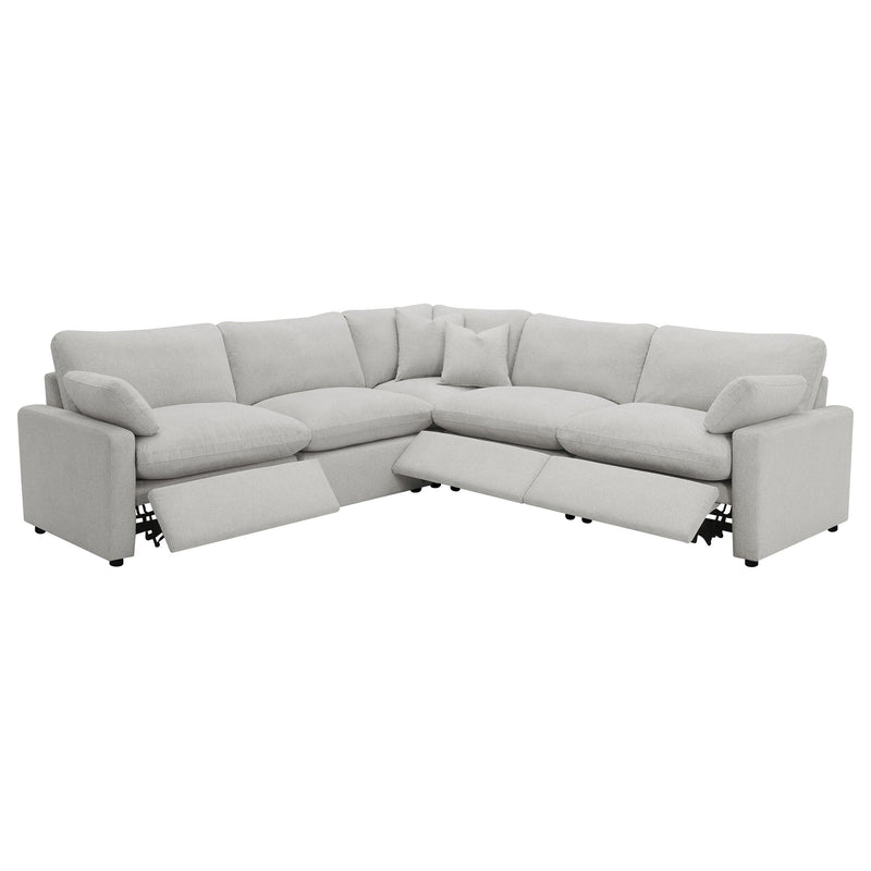 Coaster Furniture Collins 609560P Modular Power Reclining Sectional Sofa Set - Grey IMAGE 4