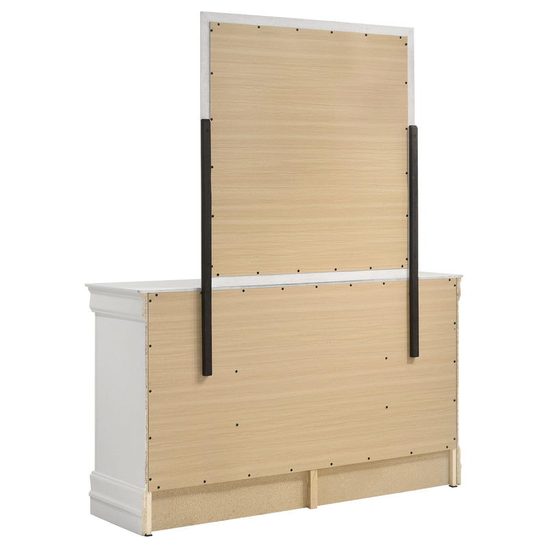  Coaster Furniture Louis Philippe 202443M 6-Drawer Dresser and Mirror - White IMAGE 6